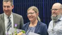 SPD-Stadträtin Birte Huber auf eigenen Wunsch aus Gemeinderat entpflichtet.
