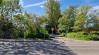 Blick auf die Papelallee an der Donau in Pfohren