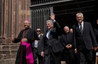 Im Fokus des Freiburger Münsters: Bundespräsident Joachim Hauck und Ministerpräsident Winfried Kretschmann