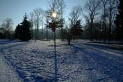Es wird Nacht im winterlichen Fulwellpark: Schnappschuss des Fotografen