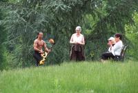 Der brasilianische Zauberer Fernado im Park