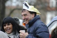 Ehepaar Walter und Jasmin Laub beim Rosenmontagsumzug in Umkirch